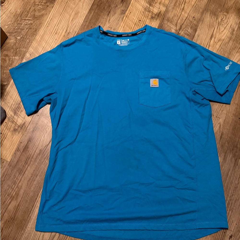 Carhartt Men's Short Sleeve Pocket Tee - Teal Blue